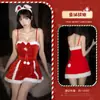 Lencería Sexy de Navidad Set Temático de Doncella para Nochevieja Tentación de Deseo Puro Cosplay de Chica Conejita Bata para Quitarse la Ropa Gratis