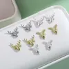 Accesorios Transfronterizos para Uñas Navideñas de Reno Serie de Animalitos Pequeños de Aleación de Dibujos Animados Decoración de Uñas Portátil Pequeños Accesorios Diamantes para Uñas