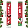 2026 Nuevo Pareado Navideño Fiesta Papá Noel Árbol de Navidad Decoración Colgante de Puerta Arreglo de Escena Bandera Colgante Exterior