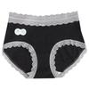 Cuecas femininas de algodão com renda francesa, fio de cor A, roupa íntima feminina antibacteriana 10A, calcinhas de virilha estendidas, atacado