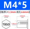 Columna de Tuerca de Ajuste a Presión para Agujero Ciego Tbso-M2M2.5M3M4M5M6 Acero al Carbono Piezas Estándar Tuerca Impermeable y Resistente a la Corrosión