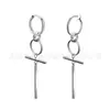 Pendientes Largos de Cadena con Borlas Estilo Coreano Pendientes de Tachuela de Moda para Hombre Pendientes sin Perforación Pendientes de Cruz Elementos Geométricos