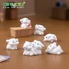 Lindo peluche de cachorro blanco, perfecto para decoraciones DIY de casas de muñecas, accesorios y exhibiciones de mesa en miniatura