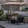 Escritório de vendas de paisagismo para pátio de jardim externo de vila, conjunto de móveis de designer à prova d'água e à prova de sol em liga de alumínio e aço inoxidável