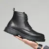 [Personalizado] Nuevas Botas de Terciopelo Estilo Coreano 2024 para Hombre Caña Media Británicas Versátiles de Moda Botas de Trabajo M07-H