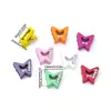 Cuentas Planas con Agujero de Aleación Lacado Incrustadas de Diamantes Corazón Flor Estrella Mariposa Pulsera DIY Llavero Accesorios