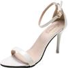 Sandalias de tacón alto con hebilla estilo coreano para mujer, zapatos sexys de punta abierta y tacón alto, estilo stiletto, novedad de verano de 2022