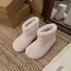 Aumento Interno Forradas de Polar Engrosadas Botas de Nieve Zapatos de Mujer 2025 Otoño e Invierno Cálidos Zapatos de Algodón para Nieve Botas de Algodón con Piel Botas Cortas