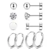 Moda Novo Haltere Personalizado Zircônia Brincos Femininos Conjunto de Brincos Brincos de Aço Titânio Brincos Transfronteiriços Ebay Amazon