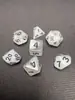 Patrón de mármol multicolor de dos colores tablero de juego de mazmorra juego de rol dnd acrílico poliédrico set de 7 piezas dados