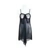 Camisola Transparente com Franjas Cruzada Aliexpress Comércio Exterior Renda Sedutora Quente e Apaixonada Roupa de Dormir Feminina 8123 Camisola Verão