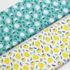 Estampado Reactivo de Fruta de Limón Algodón Popelina Artesanal Completa Tela Tejida Camisa Vestido Ropa Lisa