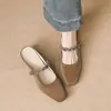 En stock~Zapatillas de Casa Mary Jane de Punta Cerrada para Mujer, Punta Cuadrada, Pedrería, Aumento Interno de Altura, Mocasines Slip-on, Cuña, Zapatos de Tacón Único