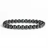 Comercio Exterior Más Vendido Pulsera Tobillera de Piedra Biliar Negra Tobillera de Moda para Mujer Tobillera de Perlas de Arroz Pulsera de Piedra de Hierro Negra Joyería para Mujer Venta al por Mayor