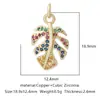 Nuevos Accesorios de Joyería para Mujer Cobre Microincrustación Circonia de Color Pendientes Collar Colgante DIY Accesorios Versátiles
