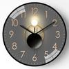 Reloj Moderno Sencillo Reloj de Pared Sala de Estar Arte Popular Reloj Silencioso Moda Luz y Sombra Decoración Personalizada Piedra Huang Shihua