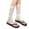 Polainas Verticais Estilo Ballet Sem Pé para Mulheres, Meias Largas Finas Respiráveis para Primavera e Verão, Polainas Frescas e Emagrecedoras para Meio Pé