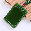 Colgante de Mongolia Exterior jaspe de imitación verde espinaca de Xinjiang colgante de jade Hetian puesto de Jianghu fabricantes de jade al por mayor