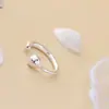 Nafuge joyería de plata al por mayor moda simple hecho a mano anillo de articulación de plata dedo meñique anillo de cola Anillo abierto de plata de ley 925 para mujer