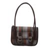 Bolso Vintage a Rayas de Color Contrastante para Mujer 2024 Otoño e Invierno Nueva Moda Bolso Cuadrado Pequeño de Alta Gama Combinable Bolso de Hombro