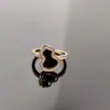 Anillo de Calabaza Kirin con Diamantes Completos Versión de Alta Gama Chapado en Oro Rosa de 18K Anillo de Banda Ancha Lujo Ligero Anillos de Pareja de Alta Gama Estilo Nicho Ins