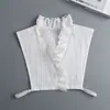 Suéter Base de Otoño e Invierno para Mujer con Cuello Falso, Cuello Falso Versátil con Volantes, Fabricante Transfronterizo de Cuellos Falsos