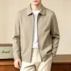 Jaqueta masculina de lapela para comércio exterior transfronteiriço, casaco casual de negócios para primavera e outono, roupas masculinas de alta qualidade para pais de meia-idade
