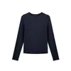 Camiseta Base de Trébol de Cuatro Hojas de la Suerte de Otoño ABOUTSEA para Mujer, Bendición de Buena Suerte, Camiseta de Manga Larga con Cuello Redondo Ajustada de Terciopelo Mousse