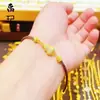 Pulsera de calabaza mariposa oro antiguo de alto color láser tienda de oro con joyería flash nicho lujo cuatro hojas