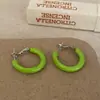 Brincos de Moda Simples Coloridos com Gotejamento de Óleo, Frescos de Verão, Luxo Leve, Versáteis para o Dia a Dia, Elegantes, de Nicho, com Sensação de Alto Padrão