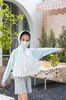 Ropa de Protección Solar para Niños, Seda de Hielo, Transpirable de Verano, Anti-UV, Poncho para Mujer, Protector Solar, Para Exteriores UPF50, Ropa Familiar para Niñas