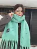 Cachecol de Tricô Lã Sintética Estilo Coreano Macio Ceroso Cachecol com Franjas Xale Imitação de Cashmere Outono e Inverno Quente e Amigo da Pele Cachecol Branco