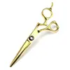 Tijeras de Peluquería Naipson Gold Mango en Z de 6.0 pulgadas, Tijeras de Barbero, Tijeras Rectas, Tijeras para Flequillo, Tijeras Entresacadoras, Tijeras Entresacadoras