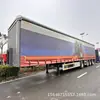 Caixa de Cortina Lateral para Exportação Transfronteiriça Tipo Baú Semirreboque 100-120 Metros Cúbicos Trailer com Lona de Cortina Semirreboque com Lona Lateral Ásia Central
