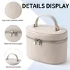 Bolso de Maquillaje Nuevo de Estilo Japonés y Coreano de Moda, Neceser de Viaje de Piel de Vaca de Primera Capa, Bolsa de Almacenamiento para Cuidado de la Piel, Piel Genuina