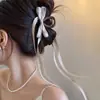 Pinza de Agarre con Lazo Negro Estilo Ballet Sentimiento Avanzado Temperamento Pinza para el Cabello Popular de Internet Tiburón de Niña Pura Dulce