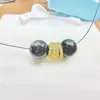 Accesorios DIY de Cristal Color-Preservante Relleno de Oro de 14K 10mm Rosca Asimétrica Agujero Grande Cuentas Espaciadoras Pulsera Collar Accesorios con Cuentas