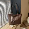 Bolsa de tecido popular transfronteiriça 2026, bolsa feminina casual simples de grande capacidade, bolsa de ombro/sob o braço estilo coreano