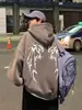Sudadera con capucha holgada talla grande para hombre, estilo High Street americano, Otoño e Invierno, Sudadera con capucha de meter, Marca de moda, Ambiente casual
