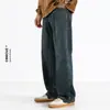 Ceecuz Outono e Inverno Novo Estilo Americano Retrô Lavado Casual Jeans Retos Calças Compridas Masculinas Soltas de Perna Larga