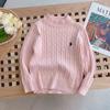 [en stock Corea del Sur Niños y Niñas 2025 Nuevo Bebé Otoño/Invierno Jersey de Cuello Redondo Trenzado Manga Larga Cálido