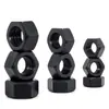 Tuercas hexagonales negras de alta resistencia grado 8.8, ennegrecidas al hierro, tuercas de seis caras, tapas de tornillo, gama completa de especificaciones, venta al por mayor