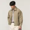 Chaqueta casual estilo americano, estética de viejo dinero, con solapa retro para hombre, nueva chaqueta de trabajo Harrington para primavera/otoño