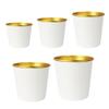 Cubo Desechable de Papel de Aluminio Dorado para Porridge, Tazón de Papel para Llevar, Tazón para Empaque, Caja para Empaque, Vaso para Porridge, Cubo para Sopa, Vaso para Sopa, Compatible con Múltiples Tipos de Tapa