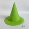 Novo Chapéu de Bruxa de Halloween 2026 para Meninos e Meninas, Tecido Não Tecido, Roxo, Laranja, Preto, Chapéu de Mago