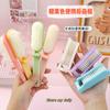 Lindo mini peine plegable de macarrón, peine portátil para el cabello, peine de dientes suaves de plástico para el hogar para estudiantes, peine con cojín de aire.