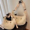 Bolsa Pequena de Nylon Leve e Versátil para Mulheres 2025 Nova Bolsa Transversal Casual Bolsa de Ombro Super Popular Bolsa Dumpling