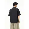 Camisa de Manga Corta Desestructurada de la Calle Principal Japonesa para Hombres y Mujeres, Marca de Tendencia de Verano, Camisa Fresca de Seda de Hielo, Top de Diseño Holgado Retro