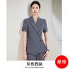 Traje de Verano Delgado de Manga Corta con Tres Botones Traje Profesional Delgado para Mujer Ropa Formal Profesional Departamento de Ventas Joyería Ropa de Trabajo