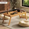 Mesa de Janela Dobrável, Mesa de Centro, Bandeja de Chá, Pequena Mesa de Chá Tatami de Chão, Mesa Baixa Dobrável para Peitoril de Janela de Quarto em Casa
